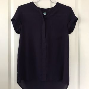 Simply Vera Vera Wang Purple Short Sleeve Top